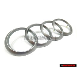 Audi Original Anneaux Couverture Du Moteur Emblem Logo Argent - 4H0103940A
