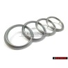 Audi Original Anneaux Couverture Du Moteur Emblem Logo Argent - 4H0103940A