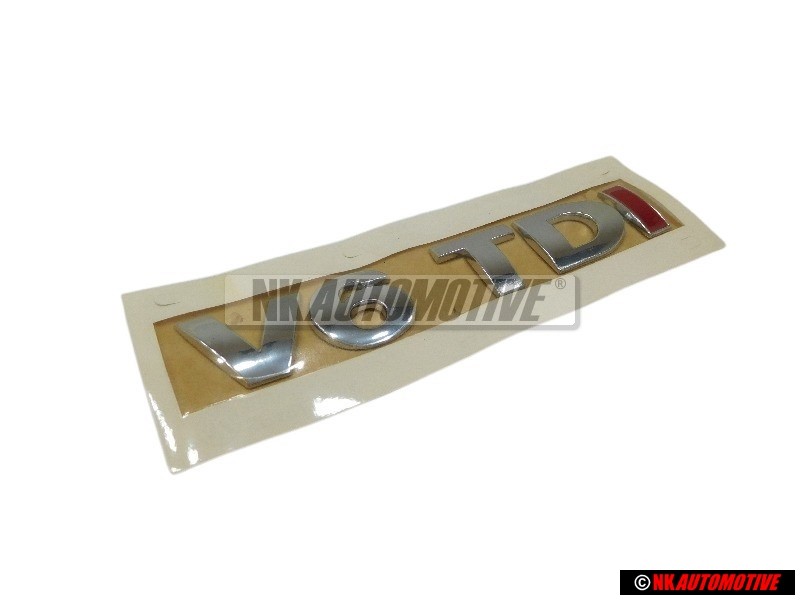 VW Original V6 TDI Arrière Embleme Monogramme Logo Chrome Rouge - 3B0853675ADGQF