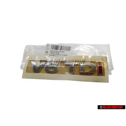 VW Original V6 TDI Arrière Embleme Monogramme Logo Chrome Rouge - 3B0853675ADGQF