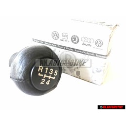 VW Original Pommeau De Levier Des Vitesses Noir Satine - 191711141B 01C