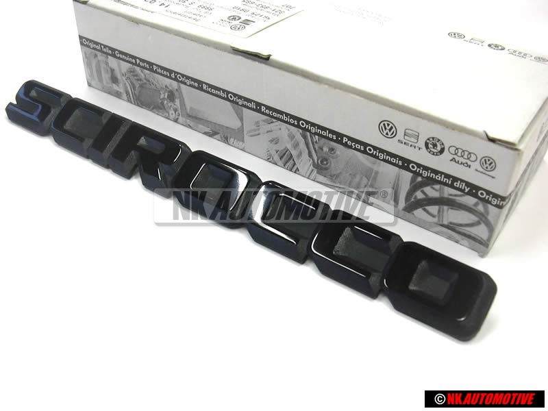 VW Original SCIROCCO Arrière Embleme Monogramme Logo Noir - 533853687M MY8