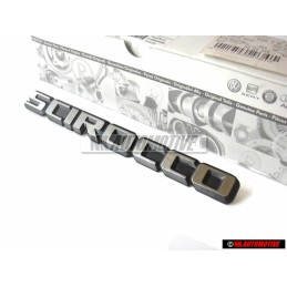 VW Original SCIROCCO Arrière Embleme Monogramme Logo Argent Brossé - 533853687Q