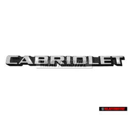 VW Original CABRIOLET Arrière Embleme Monogramme Logo Blanc - 155853687B QK6