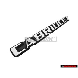 VW Original CABRIOLET Arrière Embleme Monogramme Logo Blanc - 155853687B QK6