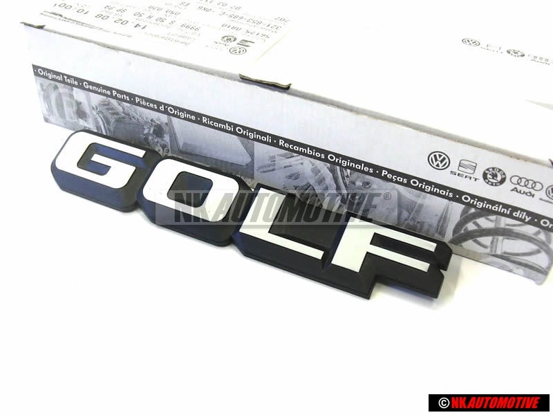 VW Original GOLF Arrière Embleme Monogramme Logo Noir Blanc - 191853687F QK6