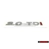 VW Original 2.0 TDI Arrière Embleme Monogramme Logo - 5K0853675R GQF