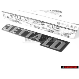 VW Original JETTA LD Arrière Embleme Monogramme Logo Argent Brossé - 161853687L