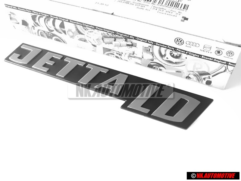 VW Original JETTA LD Arrière Embleme Monogramme Logo Argent Brossé - 161853687L