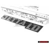 VW Original JETTA LD Arrière Embleme Monogramme Logo Argent Brossé - 161853687L