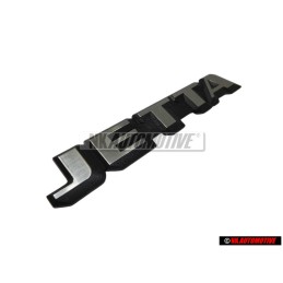 VW Original JETTA Arrière Embleme Monogramme Logo Argent Brossé - 165853687F GX2