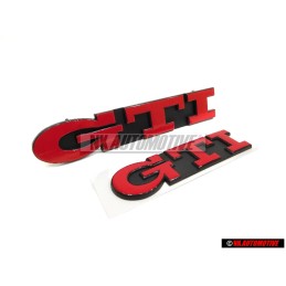 VW Original SET GTI Monogramme Emblème Insigne Avant Arrière - Golf MK3