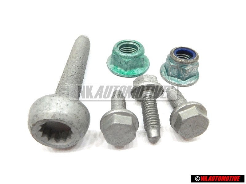 VW Original SET Oben Unten Federbeinschrauben & -muttern vorne - Golf MK5/6/7