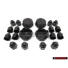 VW Original Set 4 Wheels Centre Hub Caps & Bolt Caps - Golf MK1/2 Cabriolet
