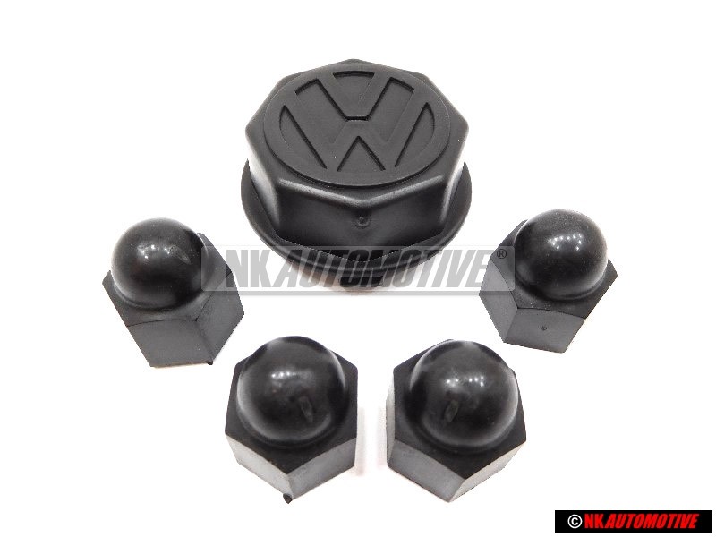 VW Original SET Pour 1 Wheel Centre Hub Caps - Bolt Caps - Golf MK1/2 Cabriolet