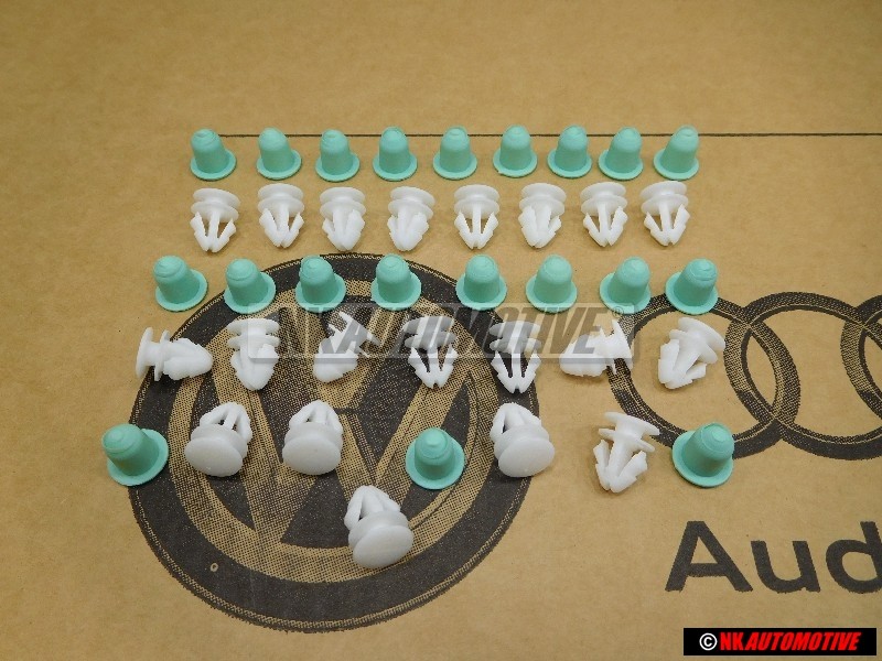VW Original Kit De Réparation Pour Porte Moldings Grommets Clips - Golf 2