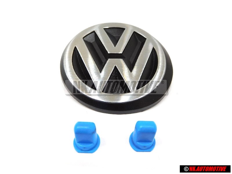 VW Original Set Boot Badge Emblem With Fixing Clips - Golf Cabriolet MK1 Clipper
