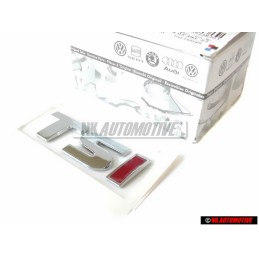 VW Original TSI Arrière Embleme Monogramme Logo Chrome Rouge - 5K0853675M GQF