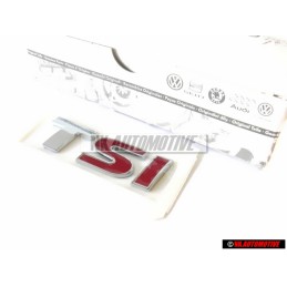 VW Original TSI Arrière Embleme Monogramme Logo Chrome Rouge - 5K0853675N GQF
