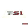 VW Original TSI Arrière Embleme Monogramme Logo Chrome Rouge - 5K0853675N GQF