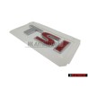 VW Original TSI Arrière Embleme Monogramme Logo Chrome Rouge - 5K0853675N GQF