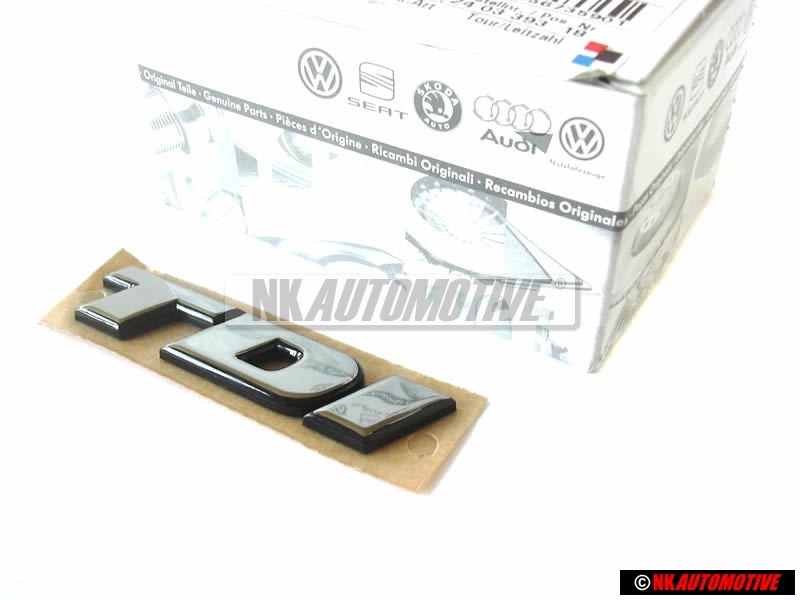 VW Original TDI Arrière Embleme Monogramme Logo Chrome - 3A0853675B Z10