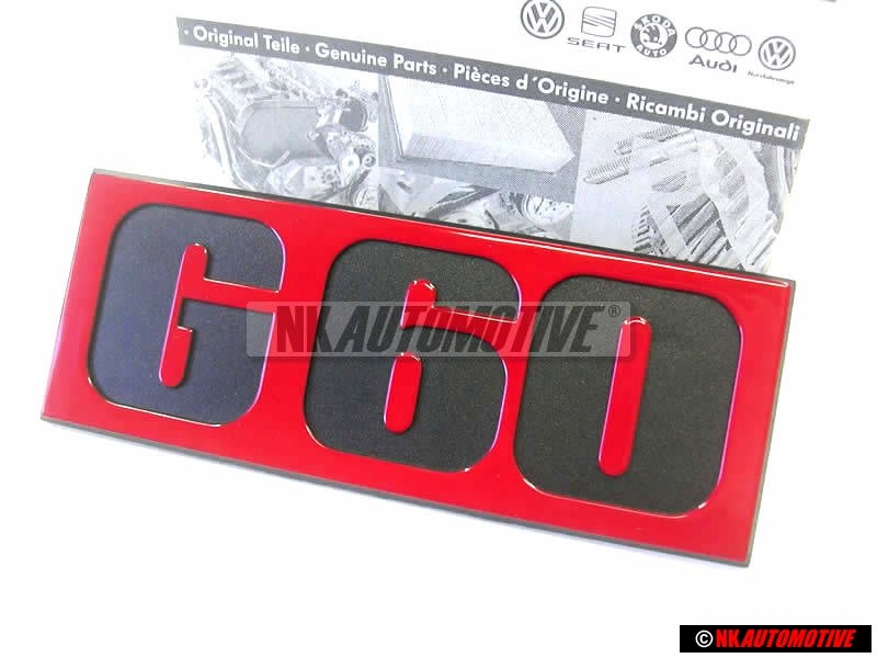 VW Original G60 Avant Embleme Monogramme Logo Noir Rouge - 191853679G