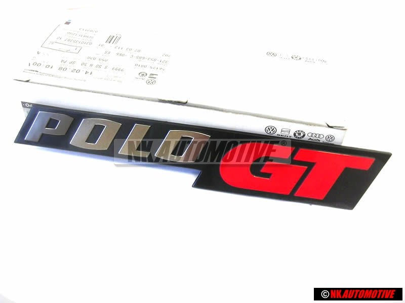 VW Original POLO GT Arrière Embleme Monogramme Logo - 861853750