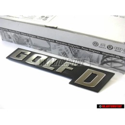 VW Original GOLF D Arrière Embleme Monogramme Logo Argent Brossé - 171853687P