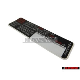 VW Original Etiquette Attention Changer La Courroie Crantee - 059010158
