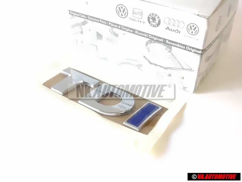 VW Original TDI Arrière Embleme Monogramme Logo Chrome Bleu - 5K0853675AJHCE