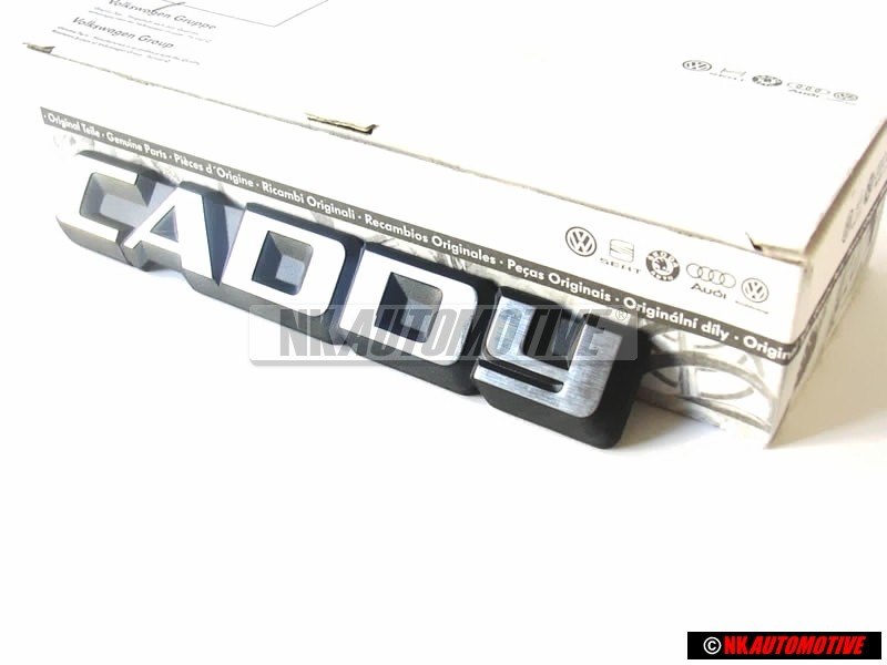 VW Original CADDY Arrière Embleme Monogramme Logo Argent Brossé - 147853687