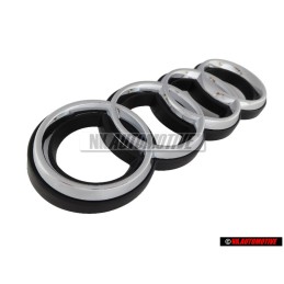 Audi Original Anneaux Avant Embleme Logo Noir Chrome RS2 - 8A0853600