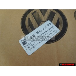 VW Original Etiquette P. Remplissage Carburant - 1H0010093H