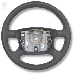 VW Original Volant De Direction Cuir Noir/Orange Tropic - 1J0419091APHCB
