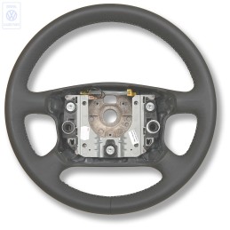 VW Original Volant De Direction Cuir Noir/Vert Cosmic - 1J0419091APHCD