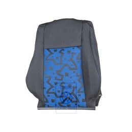 VW Original Garniture De Dossier (Tissu) Bleu/Noir - 1J0881805BQFVS