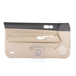 VW Original Revetement De Porte Cuir Noir/Beige Clair - 1J3867011CGFWZ