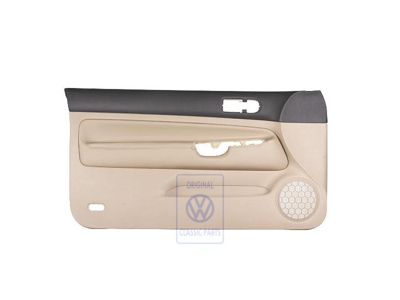 VW Original Revetement De Porte Cuir Noir/Beige Clair - 1J3867011CGFWZ