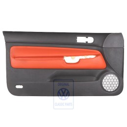 VW Original Revetement De Porte Cuir Noir/Orange Tropic - 1J3867011CGGEB