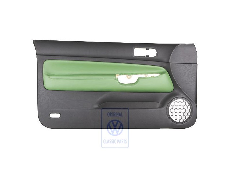 VW Original Revetement De Porte Cuir Noir/Vert Cosmic - 1J3867011CGGED