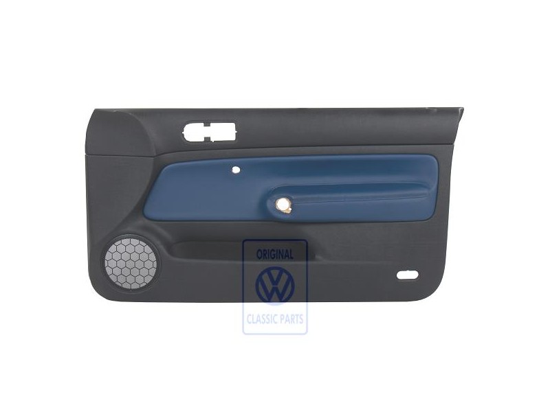 VW Original Revetement De Porte (Cuir) Noir/Orbitblue - 1J3867012CNGEC