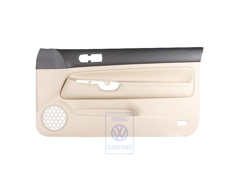 VW Original Revetement De Porte Cuir Noir/Beige Clair - 1J3867012CPFWZ