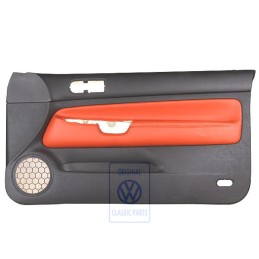 VW Original Revetement De Porte Cuir Noir/Orange Tropic - 1J3867012CPGEB