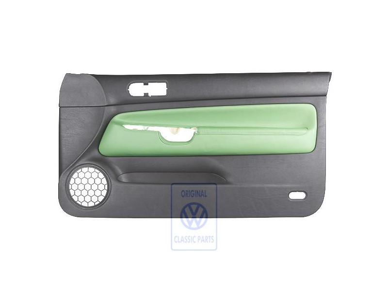 VW Original Revetement De Porte Cuir Noir/Vert Cosmic - 1J3867012CPGED