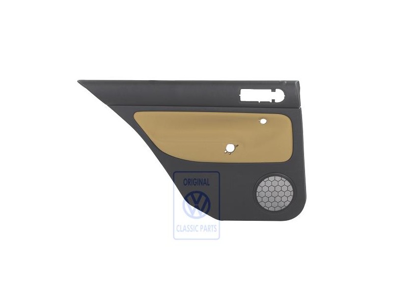 VW Original Revetement De Porte (Cuir) Noir/Bleu Jazz - 1J3867012EDHSE