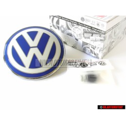 VW Original Arrière Embleme Logo Bleu Blanc - 1C0853630D 39A