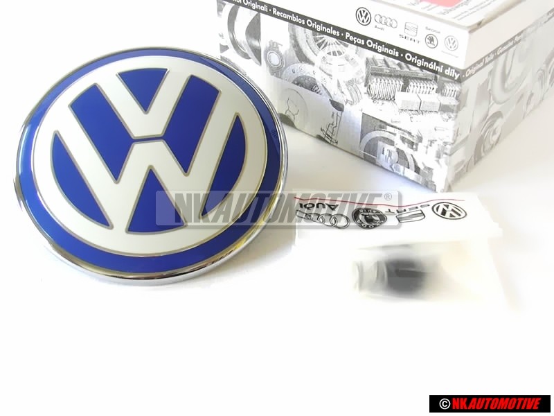 VW Original Arrière Embleme Logo Bleu Blanc - 1C0853630D 39A
