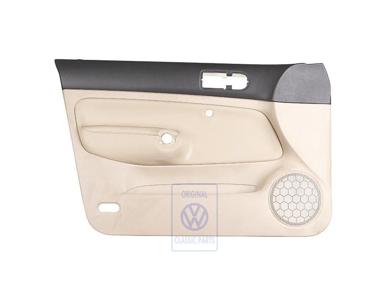 VW Original Revetement De Porte (Cuir) Noir/Beige Clair - 1J4867011DJFWZ