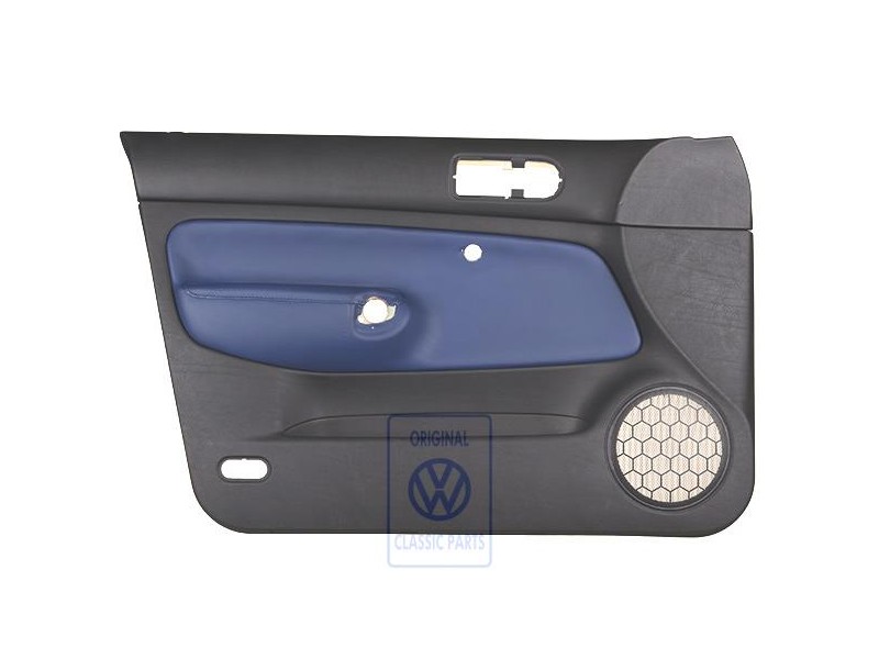 VW Original Revetement De Porte (Cuir) Noir/Orbitblue - 1J4867011DJGEC